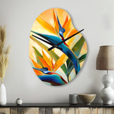Paradises Profile Flower II - Asymmetric Metal Wall Clock
