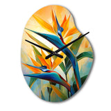 Paradises Profile Flower II - Asymmetric Metal Wall Clock