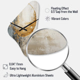 Minimalism Grey Gold Moon Poteries - Asymmetric Metal Wall Clock