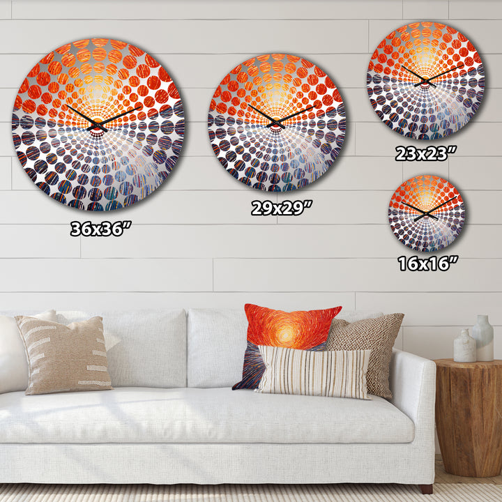 Ruby Roll Opposite Magnetic Poles - Sports Metal Wall Clock