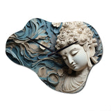 Religious Buddhism Statue I - Asymmetric Metal Wall Clock