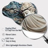 Religious Buddhism Statue I - Asymmetric Metal Wall Clock