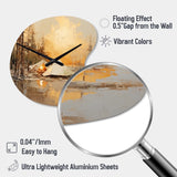 Camping Tent Outdoor Adventure II - Asymmetric Metal Wall Clock