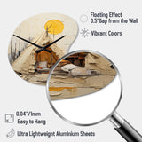 Camping Tent Outdoor Adventure IV - Asymmetric Metal Wall Clock