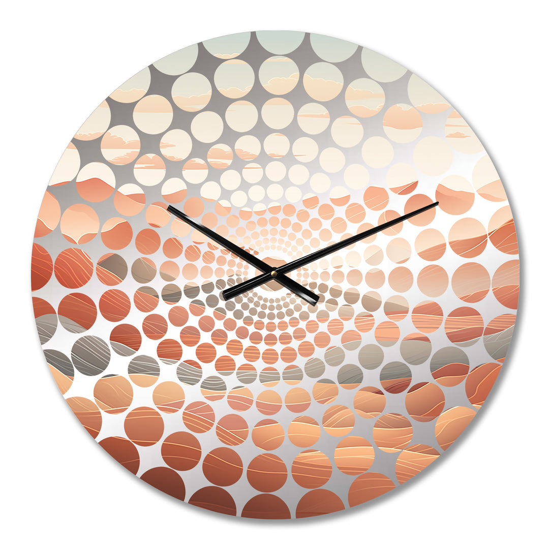 Canyon Desert Scenery Minimalism II - Landscapes Metal Wall Clock