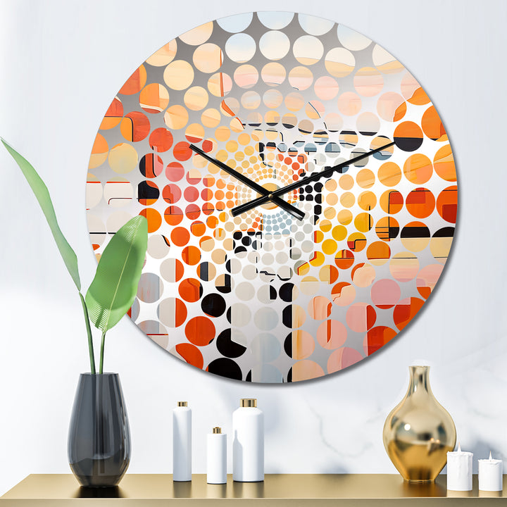 Abstract Canyon Desert Storm I - Landscapes Metal Wall Clock
