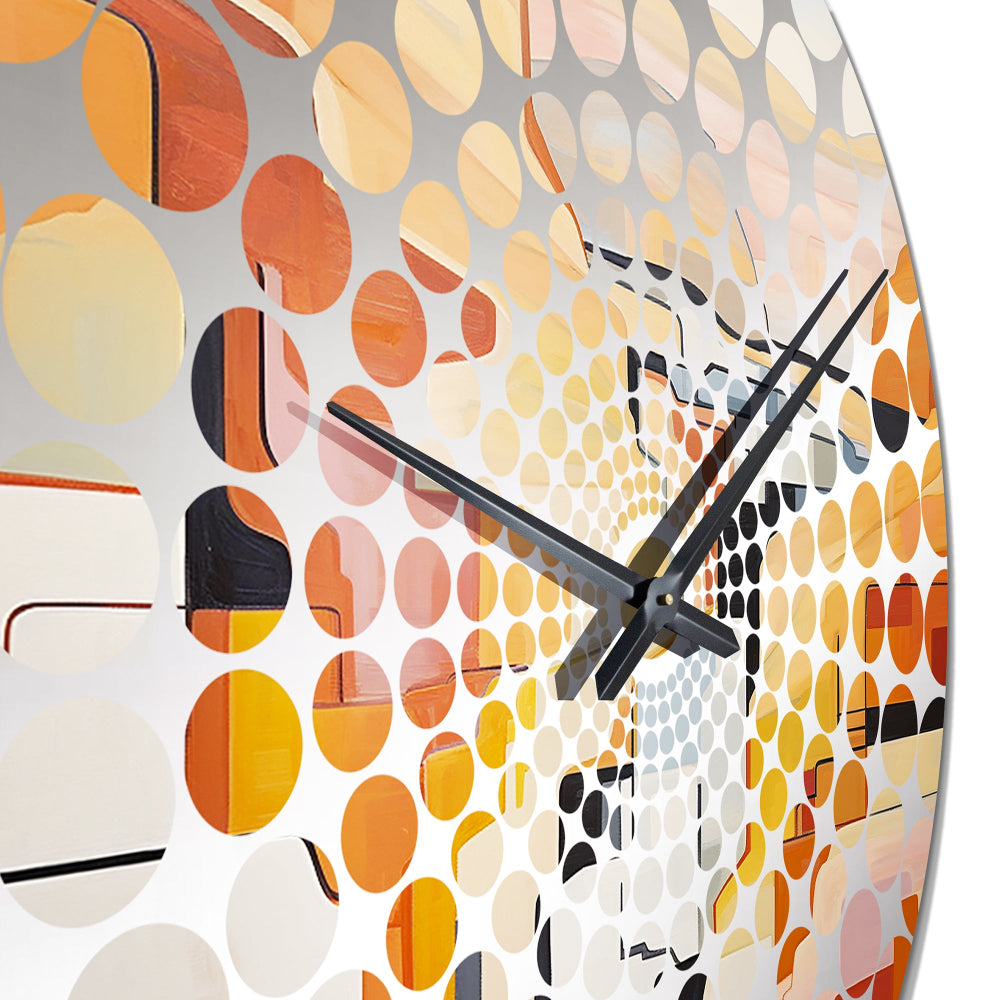 Abstract Canyon Desert Storm I - Landscapes Metal Wall Clock