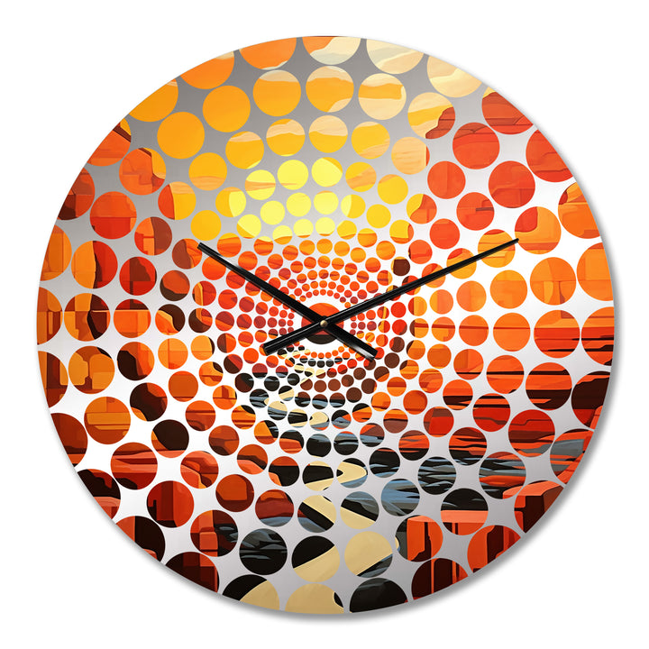 Canyon Desert Sunset Bold Landscape I - Landscapes Metal Wall Clock