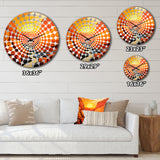 Canyon Desert Sunset Bold Landscape I - Landscapes Metal Wall Clock
