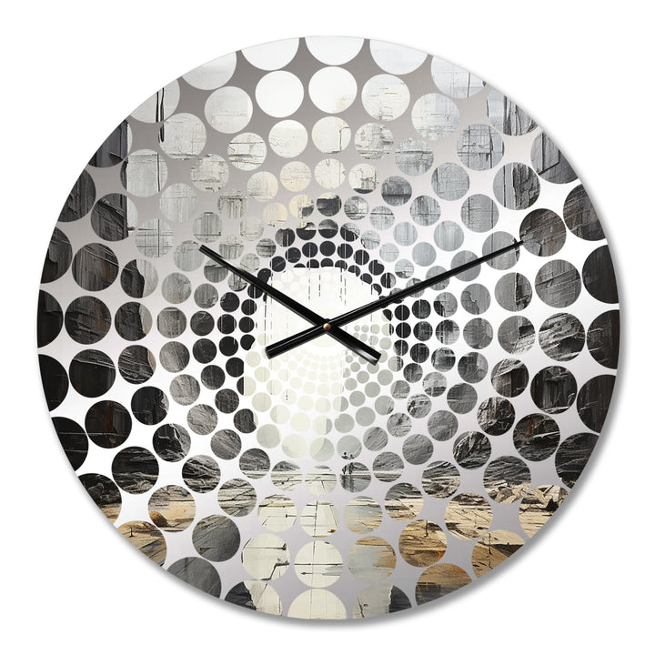 Desert Minimalism Canyon Water Stream - Landscapes Metal Wall Clock