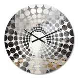 Desert Minimalism Canyon Water Stream - Landscapes Metal Wall Clock