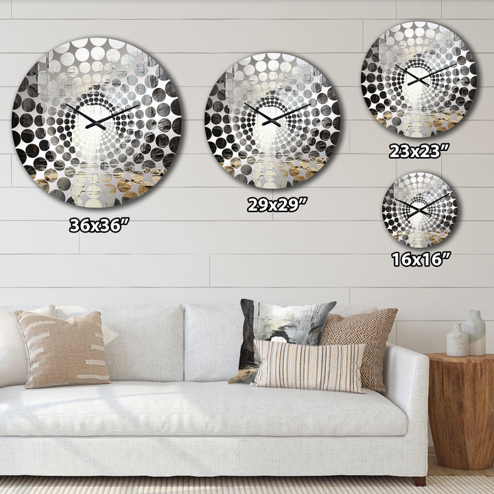 Desert Minimalism Canyon Water Stream - Landscapes Metal Wall Clock