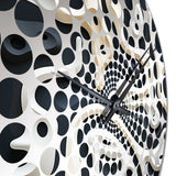 Black White Labyrinth Pattern II - Abstract Metal Wall Clock