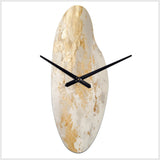 Fizzs Beige And Gold Fantasy - Asymmetric Metal Wall Clock