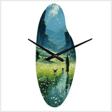 Good Shepherd Christianity Landscape - Asymmetric Metal Wall Clock