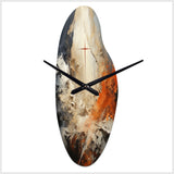 Minimalism Christianity Cross Dream - Asymmetric Metal Wall Clock