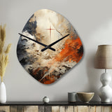 Minimalism Christianity Cross Dream - Asymmetric Metal Wall Clock