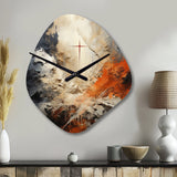 Minimalism Christianity Cross Dream - Asymmetric Metal Wall Clock