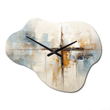 Minimalism Christianity Cross Dream I - Asymmetric Metal Wall Clock
