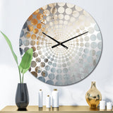 Blue And Beige Spatula Path To The Ink - Abstract Metal Wall Clock