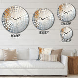 Blue And Beige Spatula Path To The Ink - Abstract Metal Wall Clock