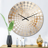 Beige Christianity Cross Of Jessus - Abstract Metal Wall Clock