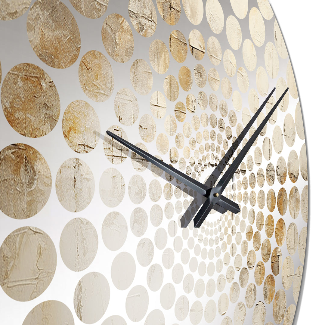 Beige Christianity Cross Of Jessus - Abstract Metal Wall Clock