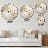Beige Christianity Cross Of Jessus - Abstract Metal Wall Clock