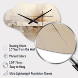 Beige Christianity Cross Of Jessus I - Asymmetric Metal Wall Clock