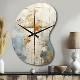 Beige Christianity Cross Of Jessus II - Asymmetric Metal Wall Clock