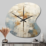 Beige Christianity Cross Of Jessus II - Asymmetric Metal Wall Clock