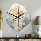 Beige Christianity Cross Of Jessus II - Asymmetric Metal Wall Clock