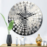 Minimalism Black And White Religious Cross - Spiritual Metal Wall Clock