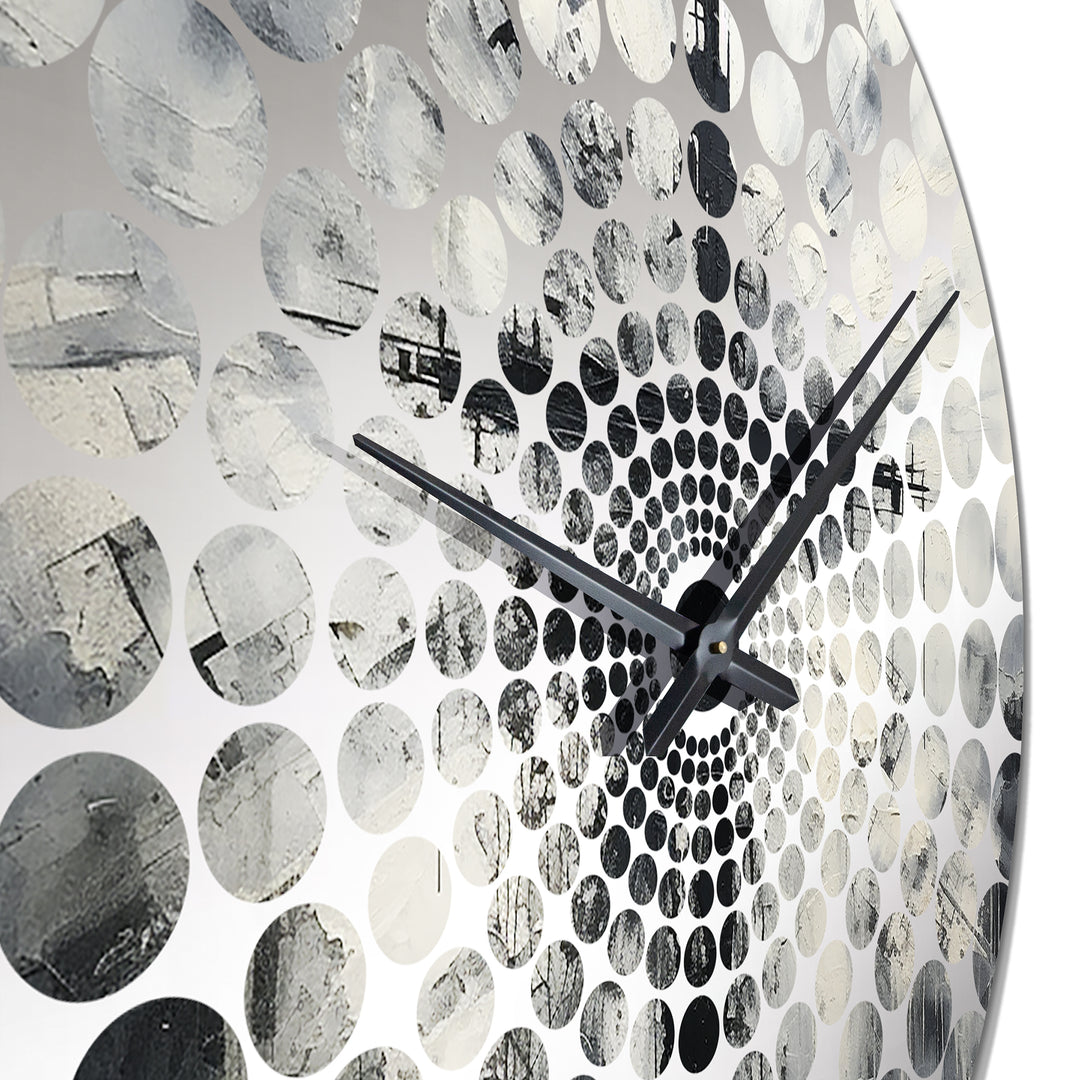 Minimalism Black And White Religious Cross - Spiritual Metal Wall Clock