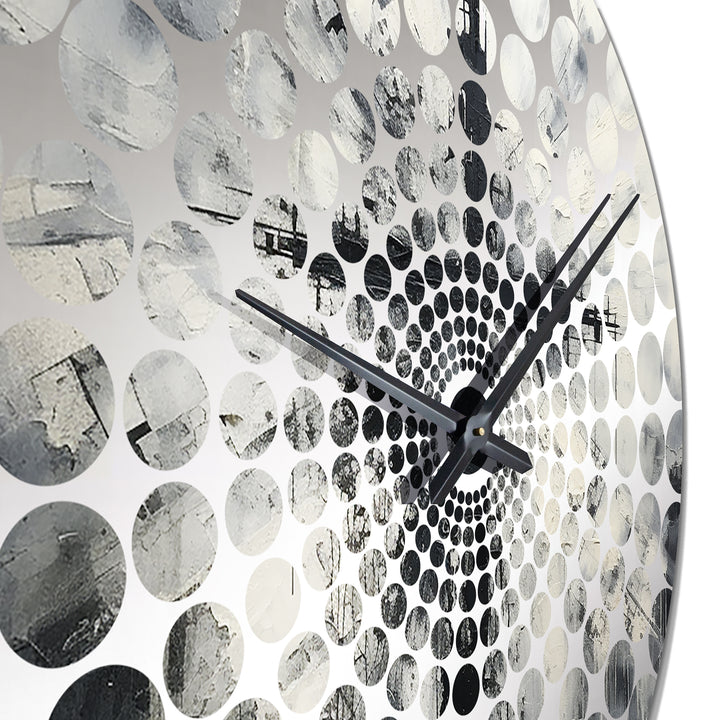 Minimalism Black And White Religious Cross - Spiritual Metal Wall Clock