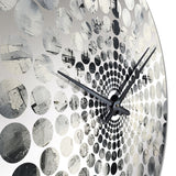 Minimalism Black And White Religious Cross - Spiritual Metal Wall Clock