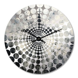 Minimalism Black And White Religious Cross - Spiritual Metal Wall Clock