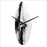 Minimalism Black And White Religious Cross I - Asymmetric Metal Wall Clock