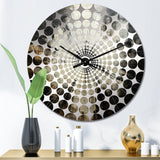 Minimalism Black And White Religious Cross III - Spiritual Metal Wall Clock