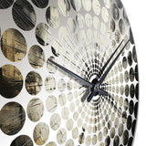Minimalism Black And White Religious Cross III - Spiritual Metal Wall Clock