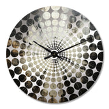 Minimalism Black And White Religious Cross III - Spiritual Metal Wall Clock