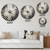 Minimalism Black And White Religious Cross III - Spiritual Metal Wall Clock