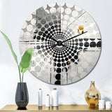 Minimalism Black And White Religious Cross IV - Spiritual Metal Wall Clock
