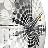 Minimalism Black And White Religious Cross IV - Spiritual Metal Wall Clock