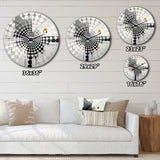 Minimalism Black And White Religious Cross IV - Spiritual Metal Wall Clock