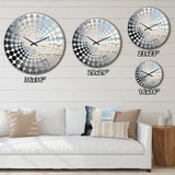 Abstract Cream And Black Liquid Paint II - Coastal Metal Wall Clock