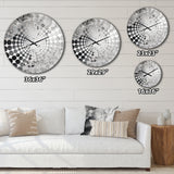 Abstract Cream And Black Liquid Paint I - Coastal Metal Wall Clock