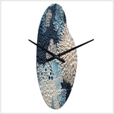 Under Water Blue And White Corals Collage - Asymmetric Metal Wall Clock