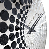 Minimalism Black And White Paint Corner - Coastal Metal Wall Clock