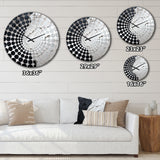 Minimalism Black And White Paint Corner - Coastal Metal Wall Clock
